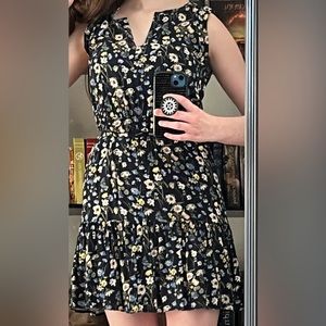 Loft Floral Dress with Removable Belt